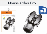 Mouse sem fio recarregável Metalizado Cyber Pro Hrebos HSIF-201