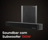 Caixa de Som KIT Subwoofer + Soundbar 2.1 Tomate Mts 2023 130w Óptica Bluetooth