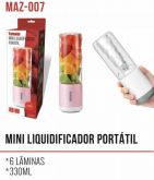 Liquidificador Portátil Com 6 Lâminas Com Copo De Vidro 330ML Tomate MAZ-007