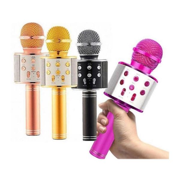 Microfone Karaoke Sem Fio Via Bluetooth